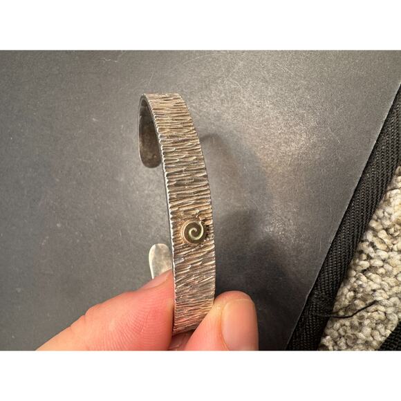 Designer Carolyn Pollak MLP Sterling Silver 925 & 14k Gold Cuff Bracelet 6.75" - Picture 8 of 10